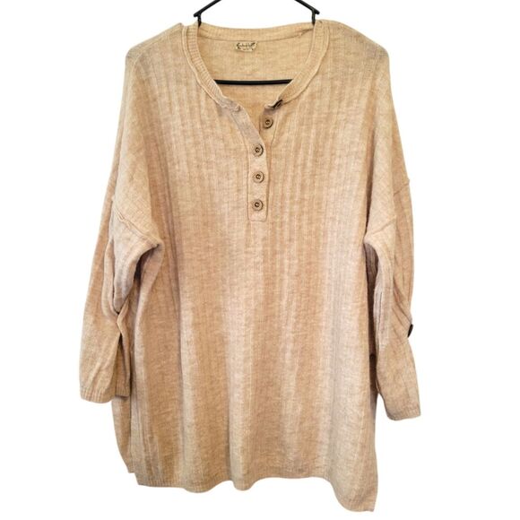 Free People Around The Clock Ribbed-Knit Sweater Size Small - Picture 2 of 7